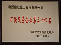 2003年山西省百強(qiáng)民營(yíng)企業(yè)